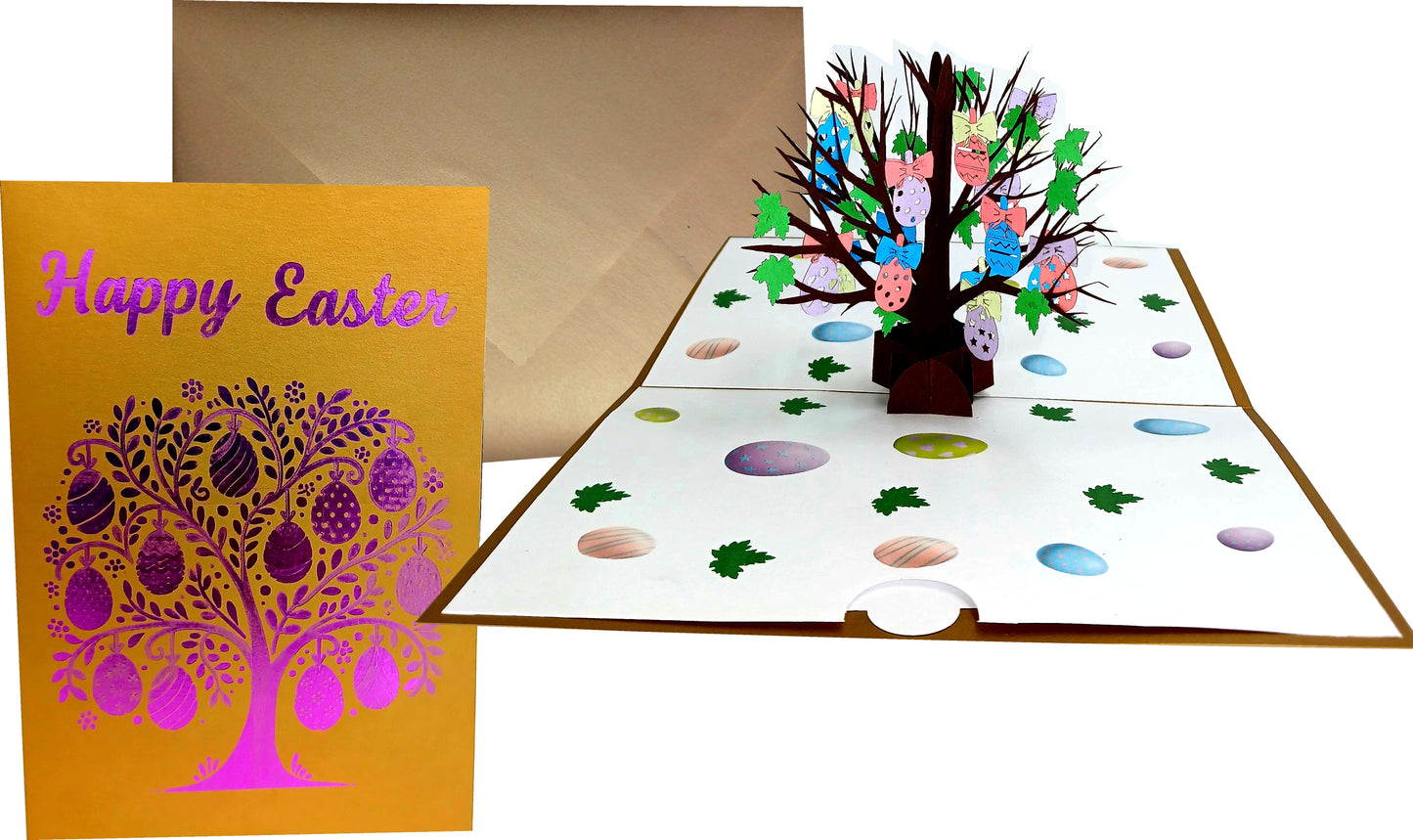 Easter Egg Tree 3D Pop-Up Greetings Card