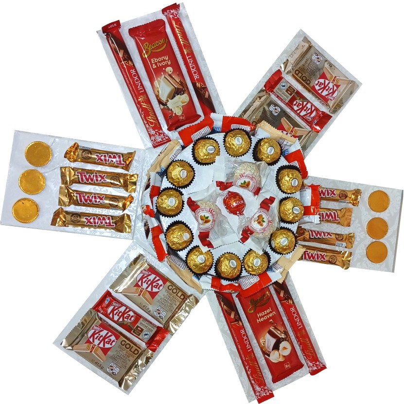 Sweet Elegance | 3 Layer Chocolate Tower Explosion Box | Gift Hamper