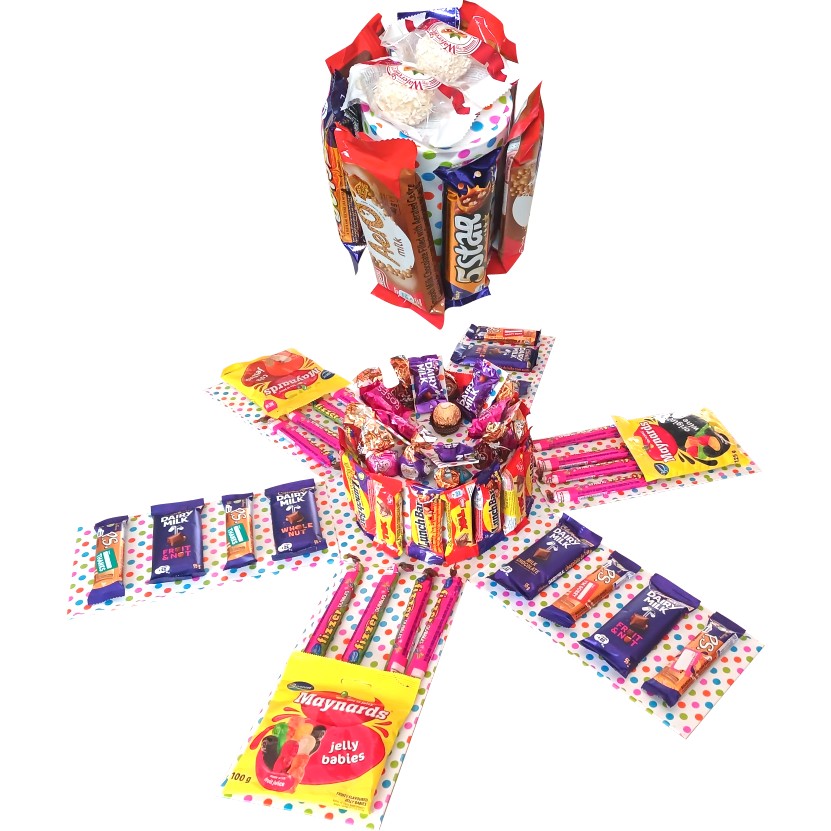 ChocoBurst Mega Chocolate Tower Explosion Box | Pop-Up Gift Hamper