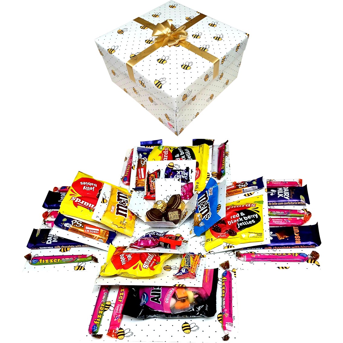 Bees Sweet & Chocolate Explosion Box | Pop-Up Gift Hamper