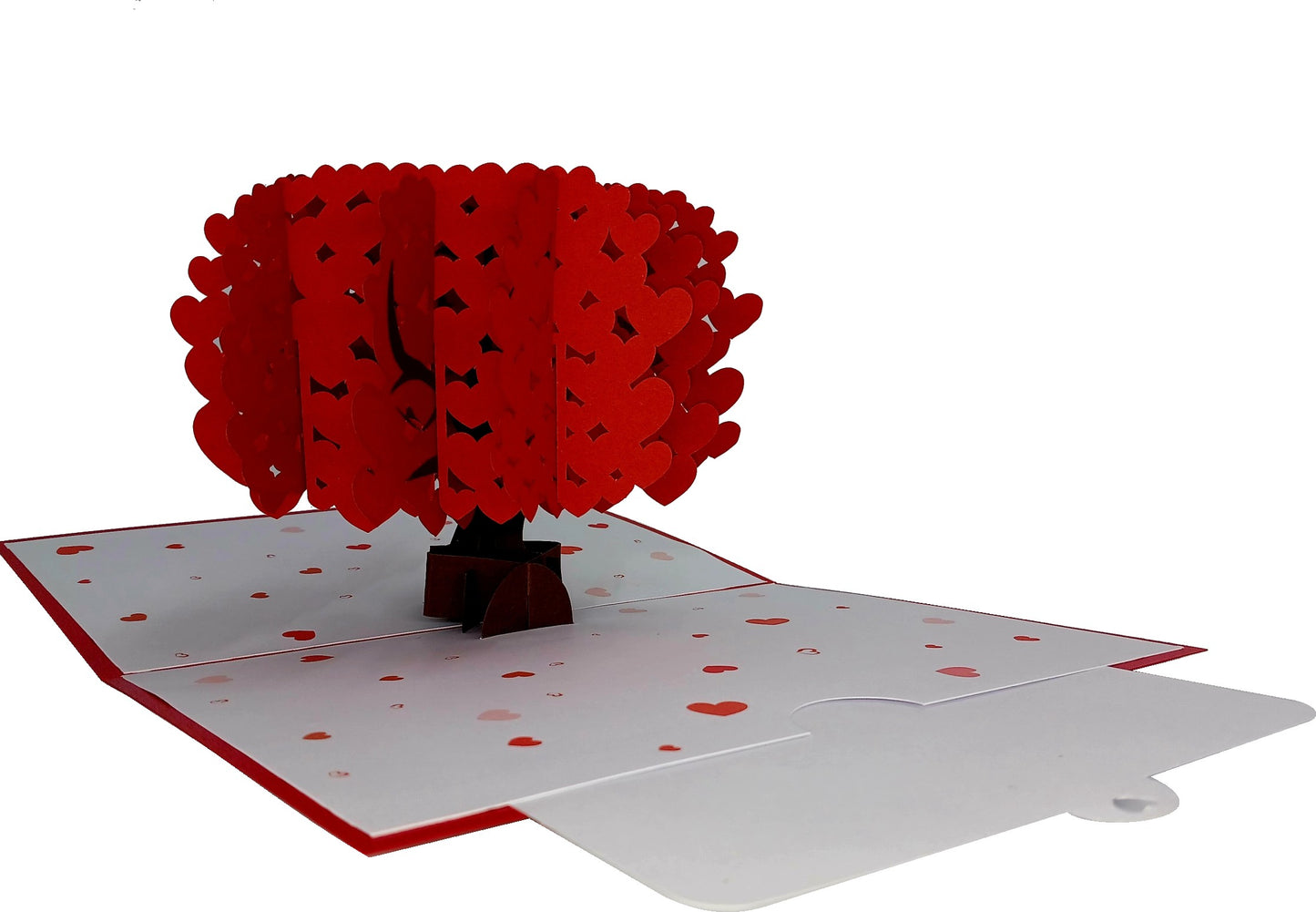 Red Love Tree With Hearts 3D Pop-Up Greetings Card