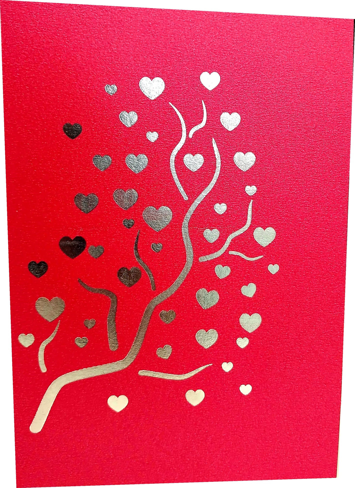 Red Love Tree With Hearts 3D Pop-Up Greetings Card