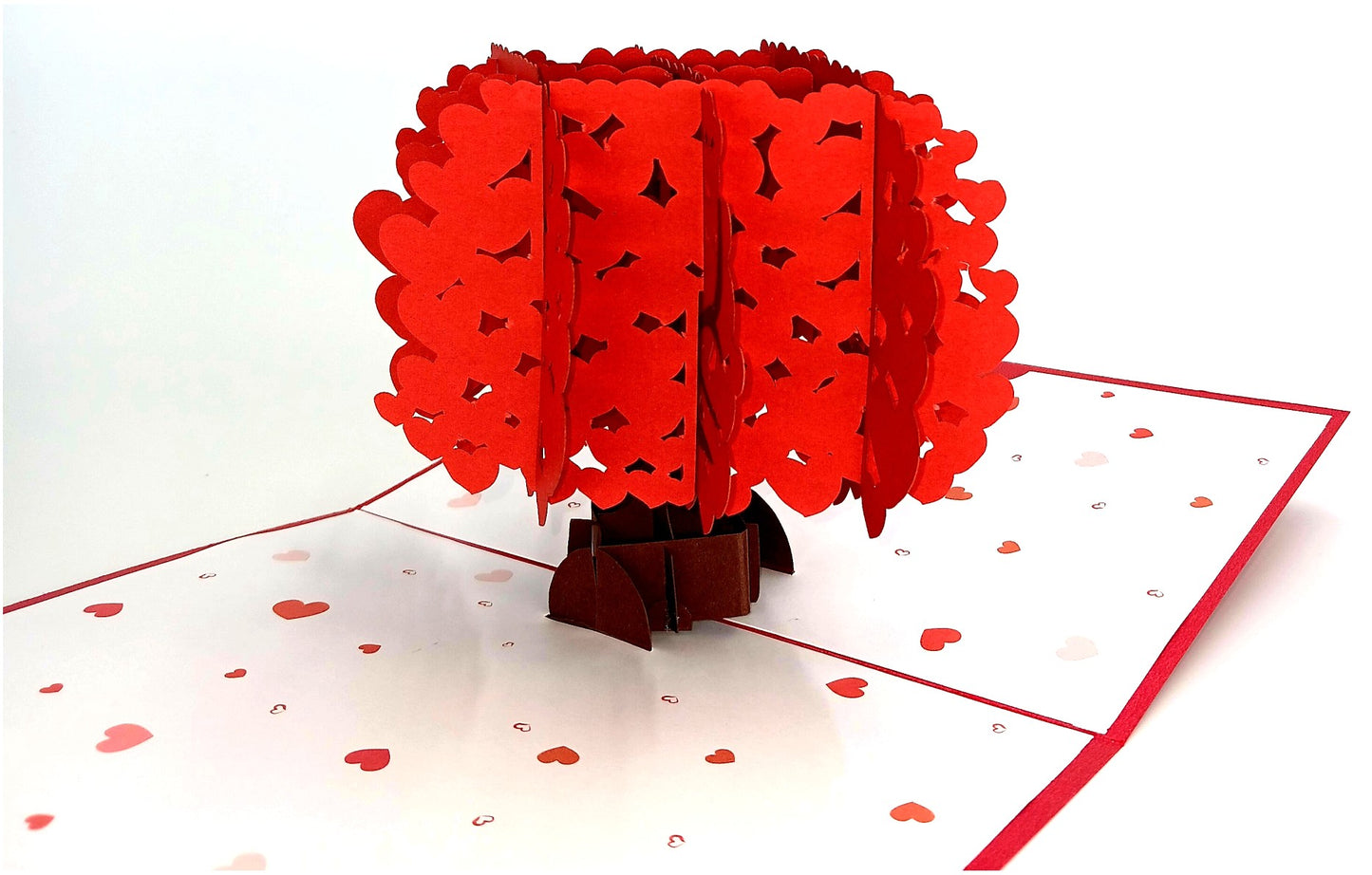 Red Love Tree With Hearts 3D Pop-Up Greetings Card