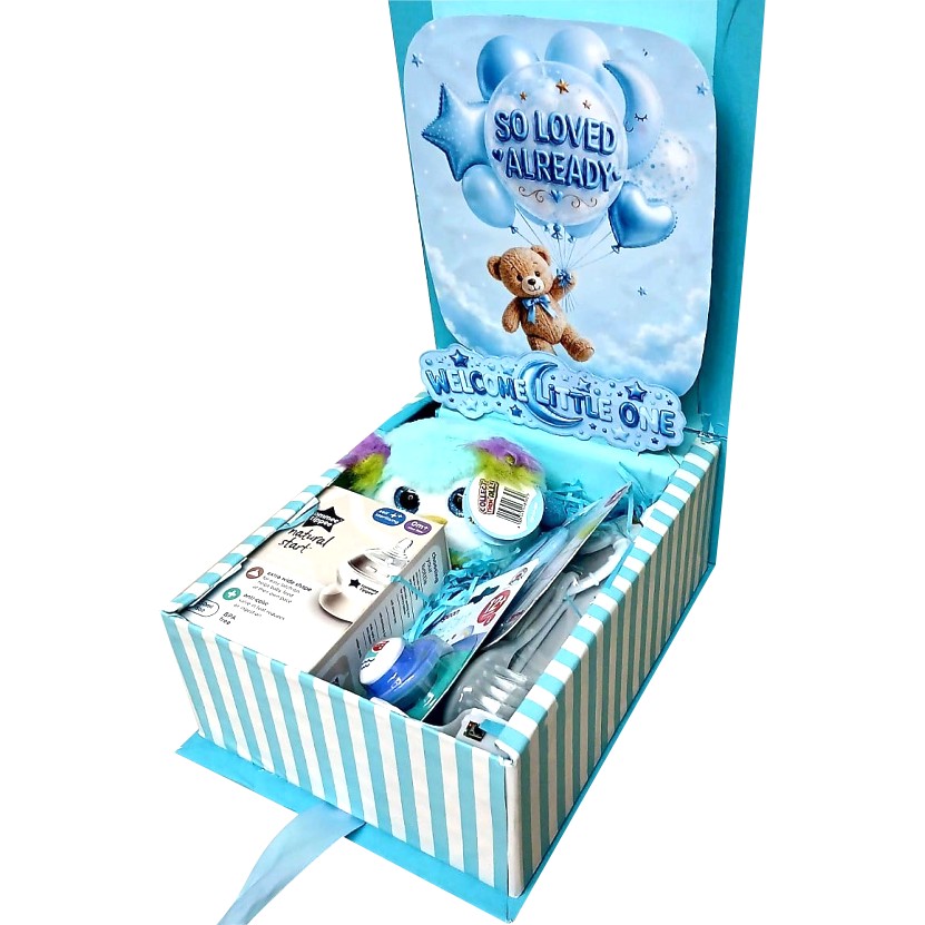 Newborn Glow |3D LED Reveal Gift Hamper |Baby Boy Accessories | Pop-Up Love