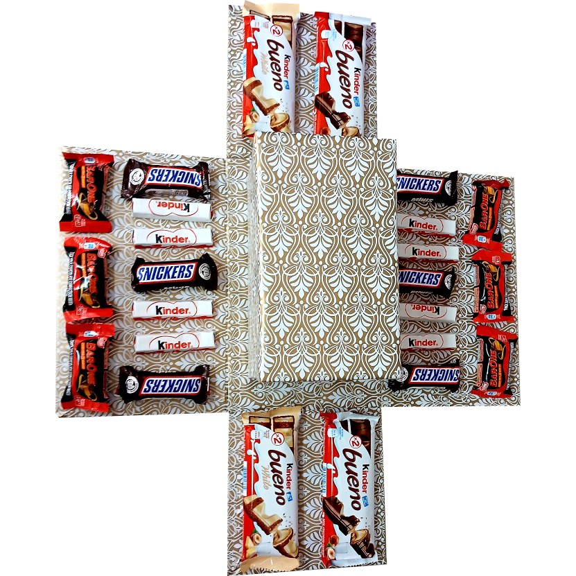 Vroom & Munch | 2-layer Toy & Snack Explosion Box | Gift Hamper