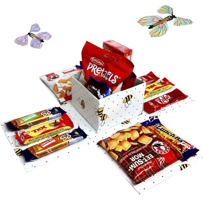 Bumble Pop | Butterfly & Snack Explosion Box | Gift Hamper