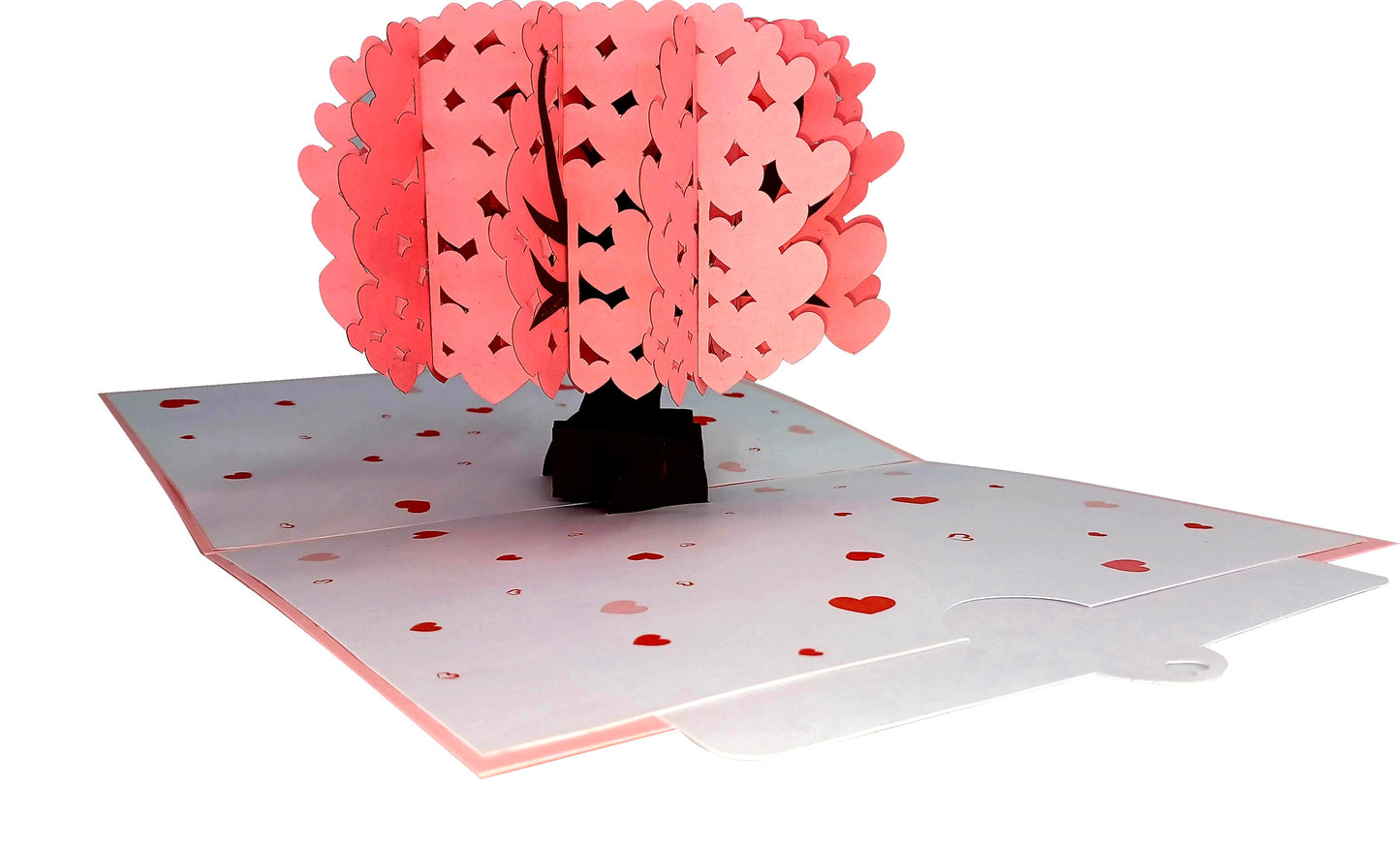Pink Love Tree With Hearts 3D Pop-Up Greetings Card
