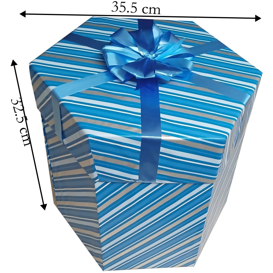 Blue Delight | Large Teddy 2-Layer Explosion Box | Gift Hamper