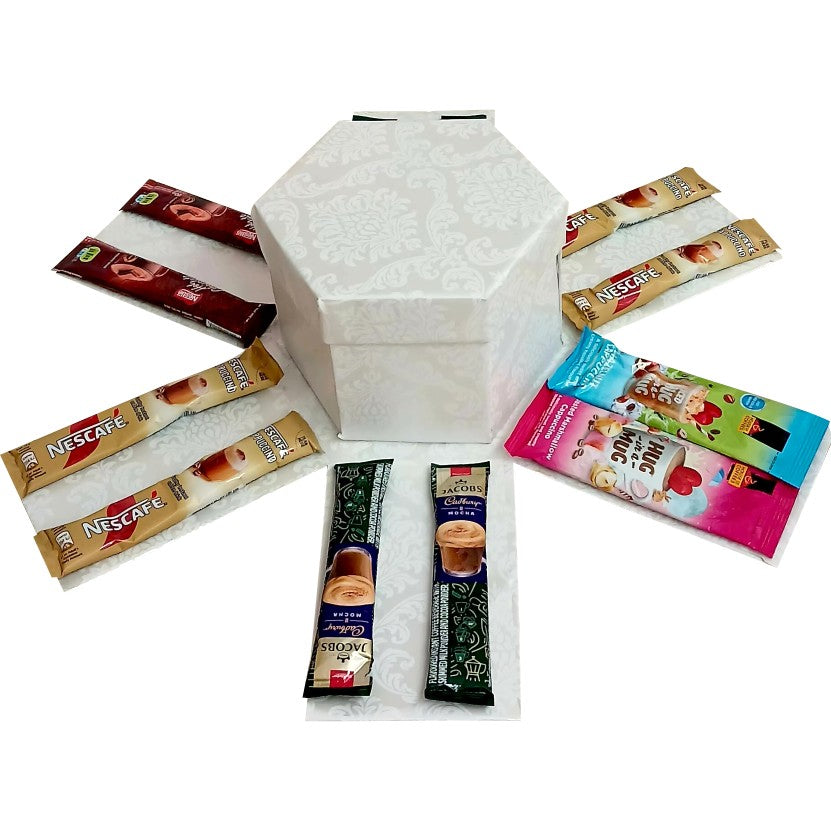 Cafe Reveal | Hot Beverage, Biscuit and Mug Explosion Box | Gift Hamper