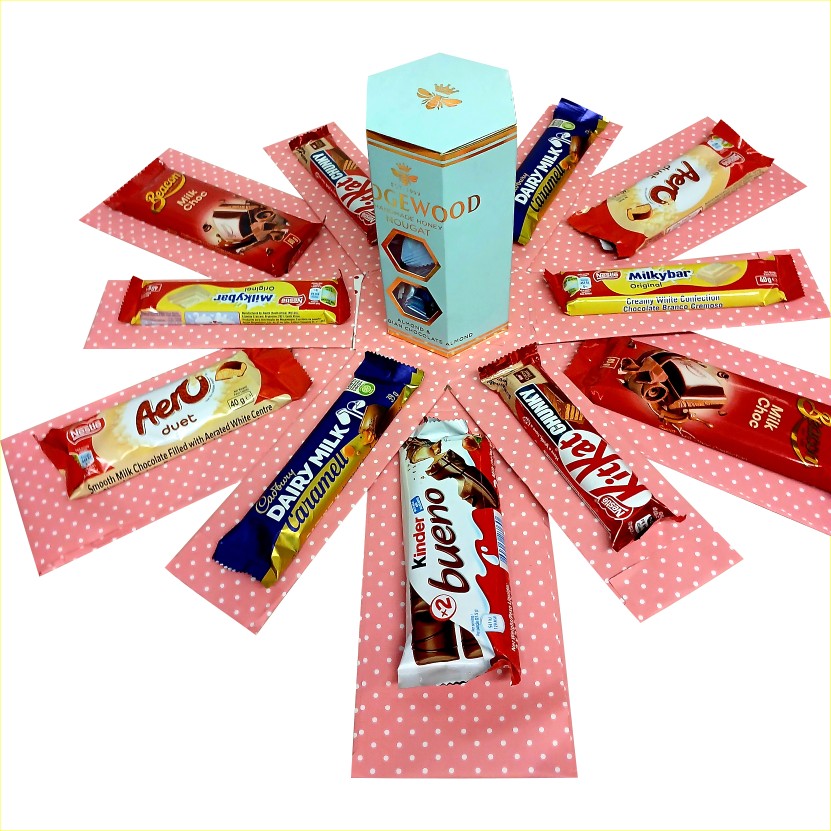 Pink elegance | 2-layer Lux Chocolate Explosion Box | Pop-Up Gift Hamper