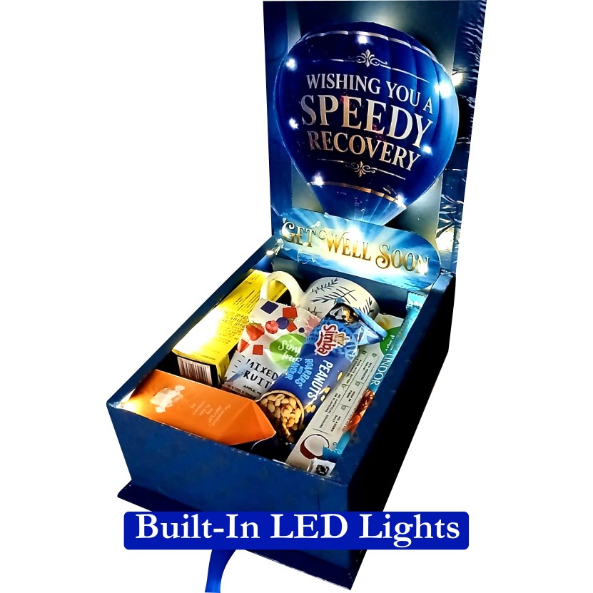 Get Well Soon Glow| 3D LED Reveal Gift Hamper | Comfort Treats | Pop-Up Love