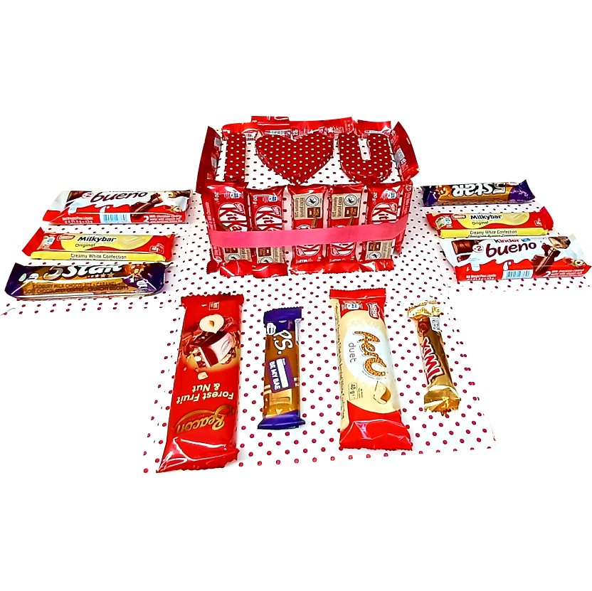 I Heart U | 2-layer Tower Explosion Box | Gift Hamper
