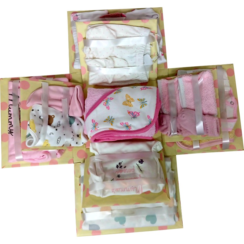 Pop-Up Petals 2-Layer Girl Baby Shower Explosion Box | Pop-Up Gift Hamper