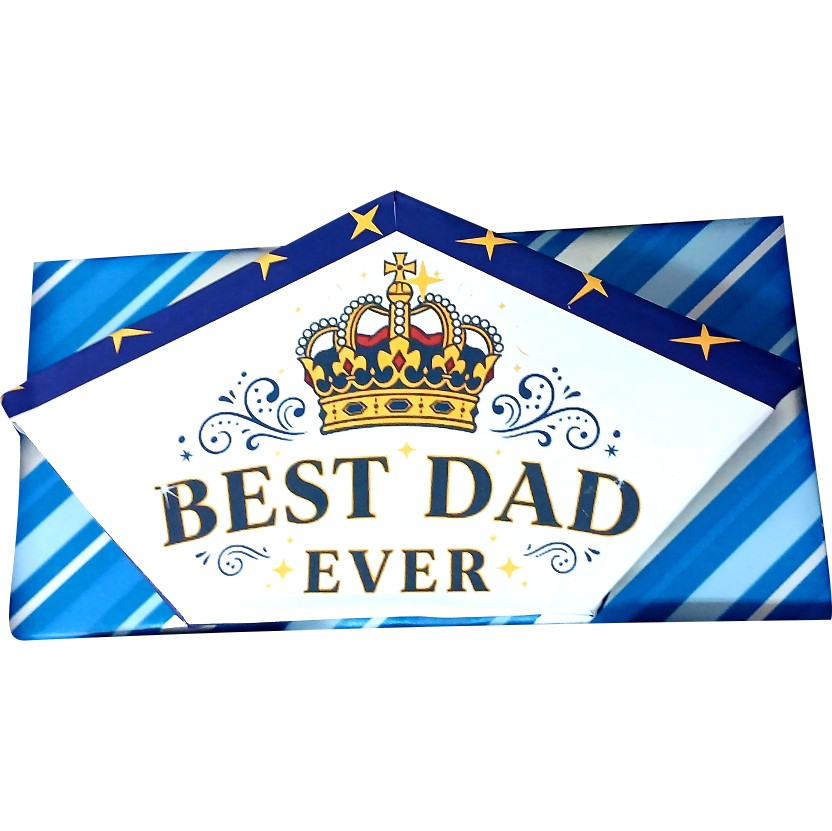 Best Dad Ever | 2-layer Chocolate & Snack Tower Explosion Box | Gift Hamper
