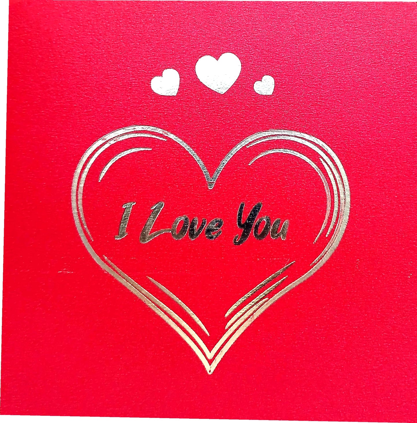 I Love You In Hearts 3D Pop-Up Greetings Card