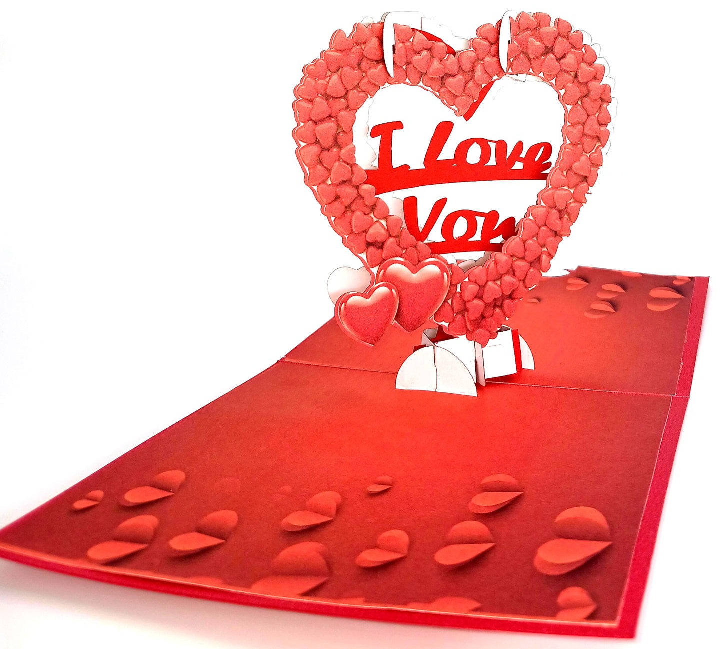 I Love You In Hearts 3D Pop-Up Greetings Card