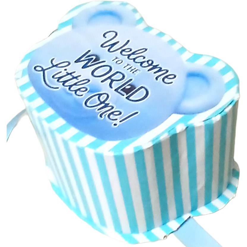 Teddy-Shaped Explosion Box | Baby Boy Shower Gift Hamper | Pop Up Love