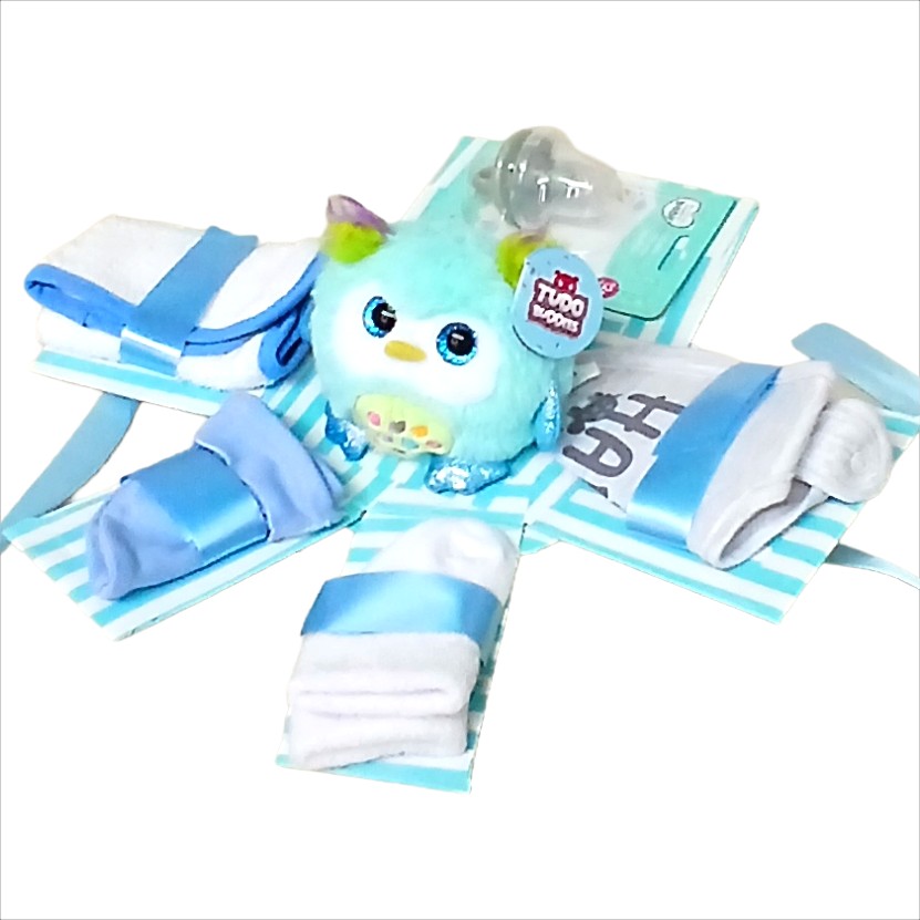 Teddy-Shaped Explosion Box | Baby Boy Shower Gift Hamper | Pop Up Love