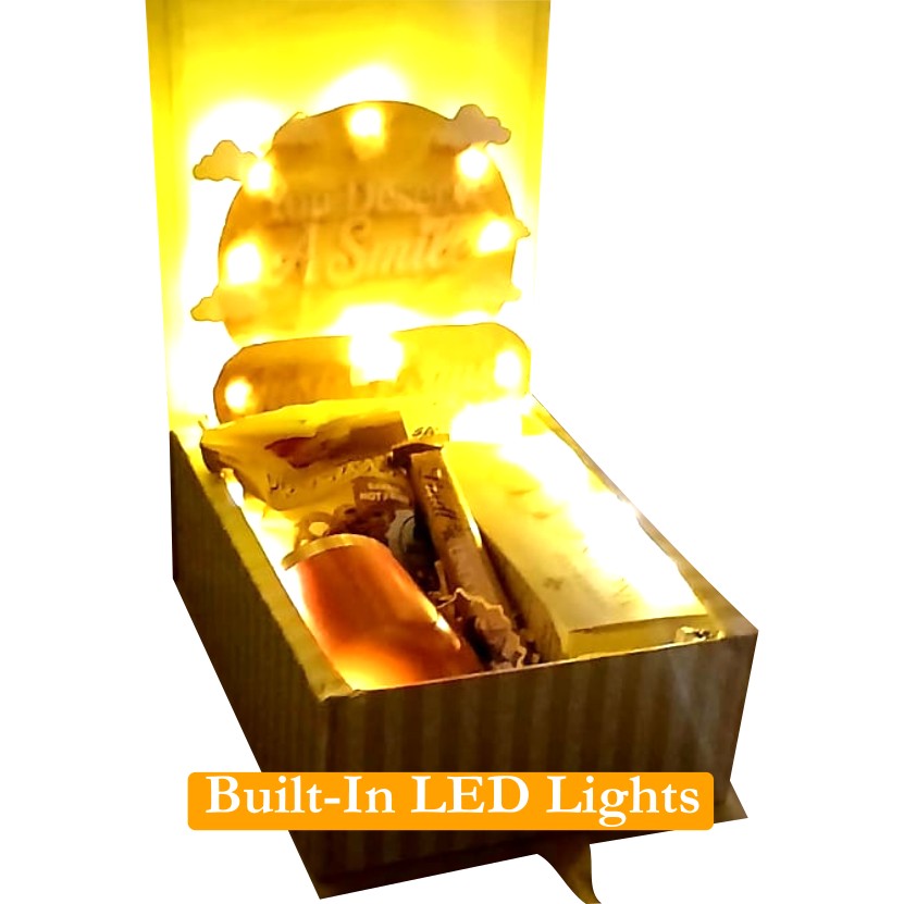 Just Because Glow | 3D LED Reveal Gift Hamper | Mug & Treats | Pop-Up Love