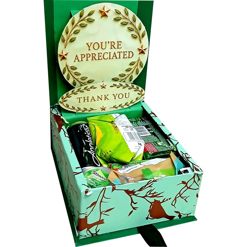 Thank you glow| 3D LED Reveal Gift Hamper |Snacks & Refreshment | Pop-Up Love