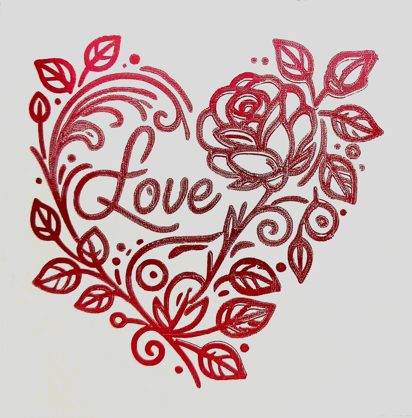 Floral Heart 3D Pop-Up Greetings Card