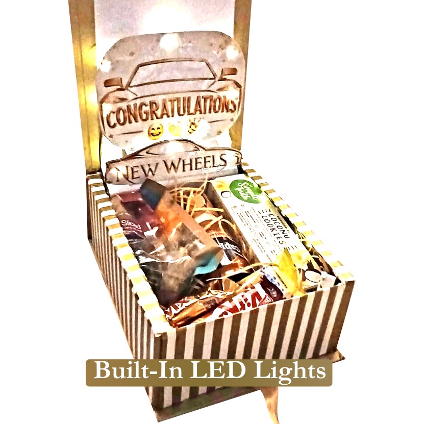 New Car Glow | 3D LED Reveal Gift Hamper | Celebration Treats | Pop-Up Love