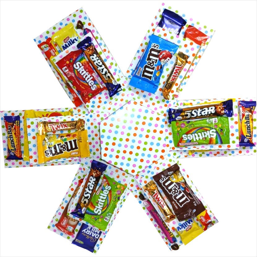 Hex of Happiness | 4 Layer Sweet & Chocolate Explosion Box |Gift Hamper