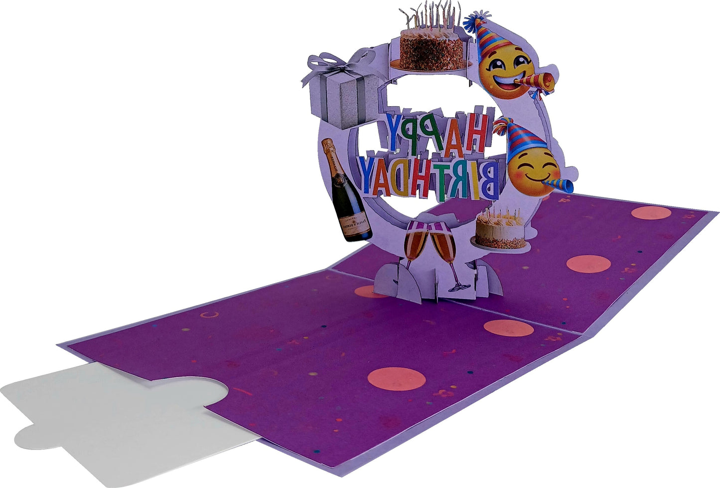 Circular Mature Happy Birthday 3D Pop-Up Greetings Card