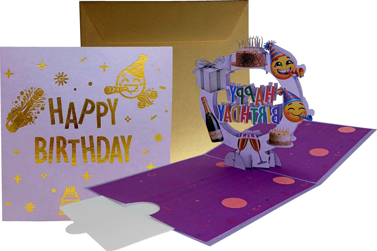 Circular Mature Happy Birthday 3D Pop-Up Greetings Card