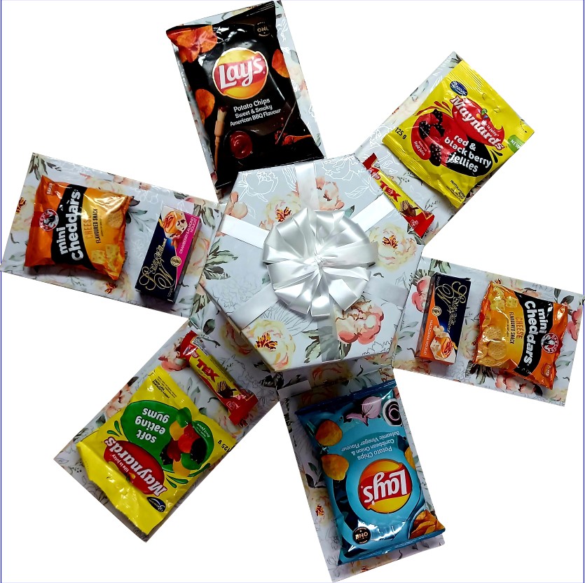Beary Sweet | 2-layer Chocolate, Snack & Teddy Explosion Box | Gift hamper