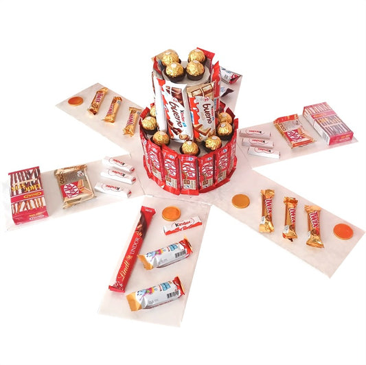 Grandeur | 3-Layer Mega Chocolate Tower Explosion Box | Gift Hamper