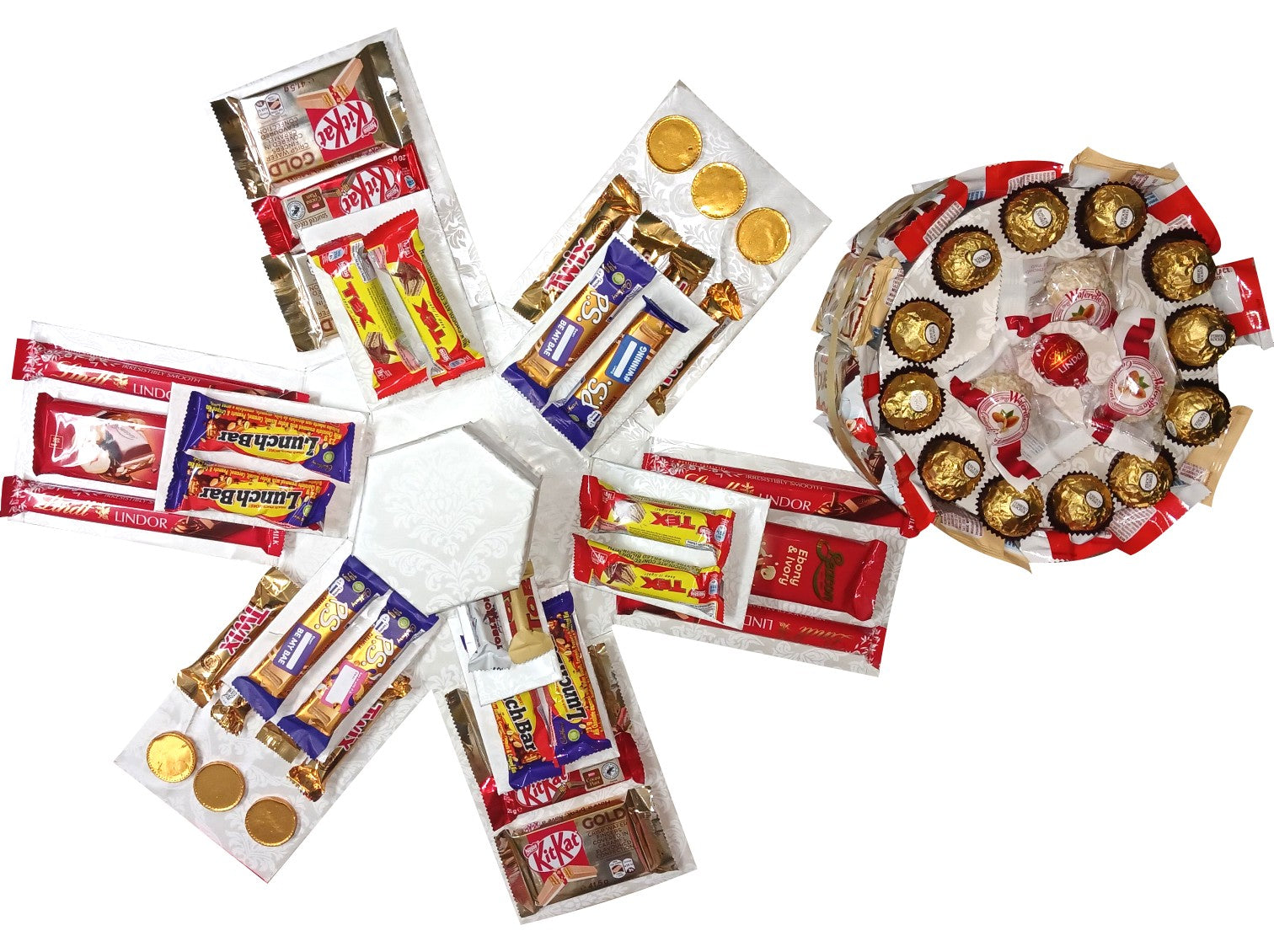 Sweet Elegance | 3 Layer Chocolate Tower Explosion Box | Gift Hamper