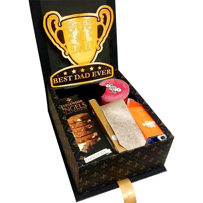 Best Dad Glow | 3D LED Reveal Gift Hamper | Dad Accessories & Snacks | Pop-Up Love