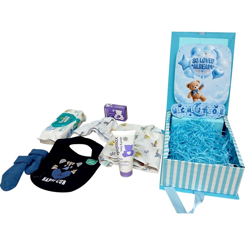 Newborn Glow | 3D LED Reveal Gift Hamper |Baby Boy Essentials | Pop-Up Love