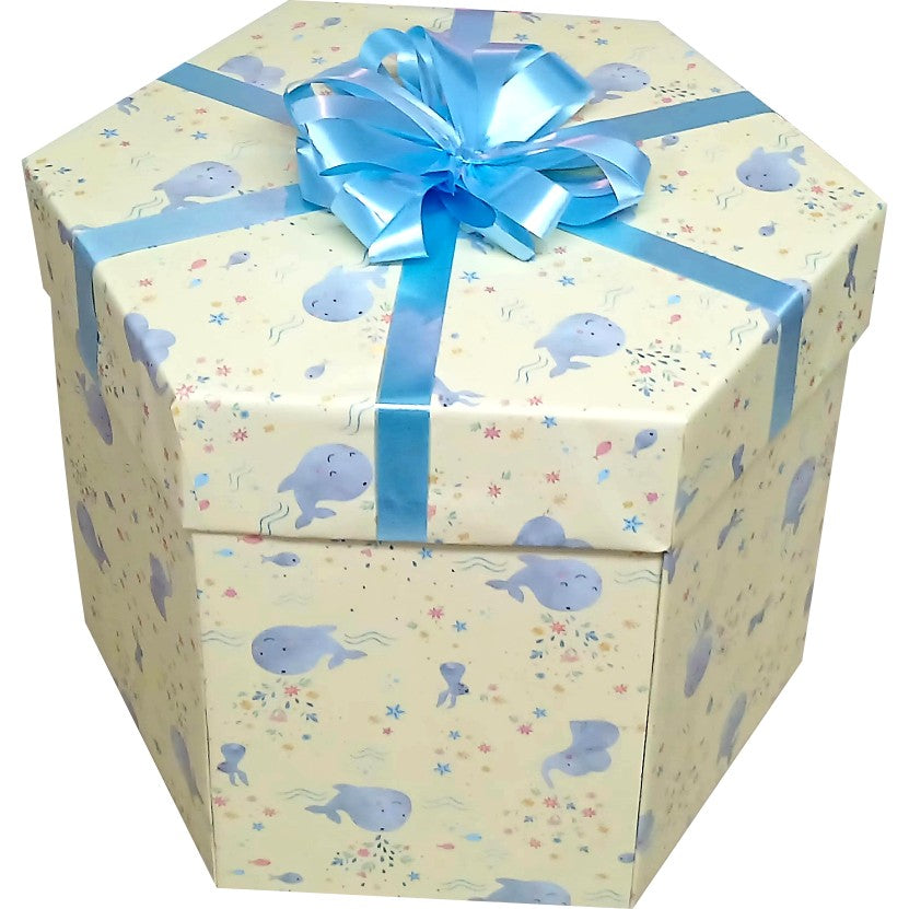 Blue Prince Nappy Cake Baby Shower Explosion Box | Pop-Up Gift Hamper