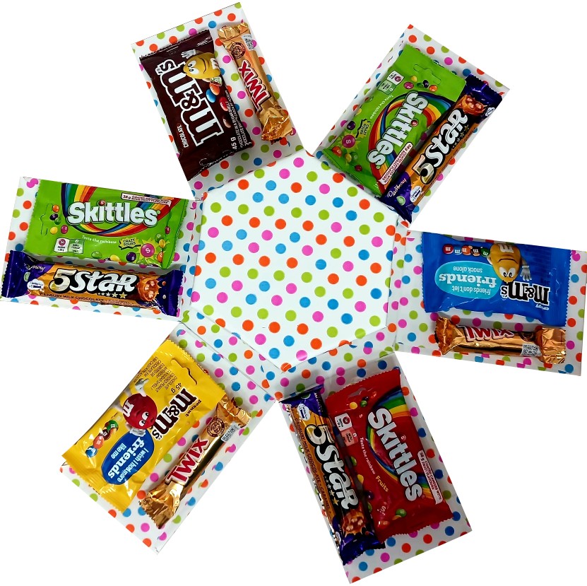 Hex of Happiness Mini | 3-Layer Sweet & Chocolate Explosion Box | Gift Hamper