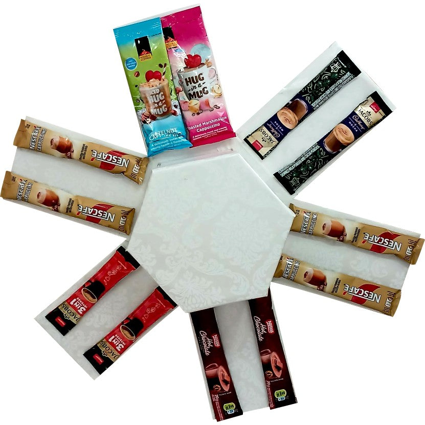 Cafe Reveal | Hot Beverage, Biscuit and Mug Explosion Box | Gift Hamper