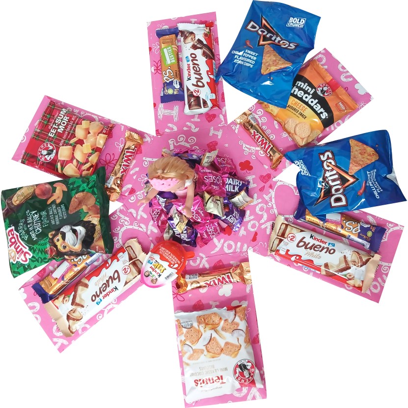 Sweet Princess 2-layer toy and chocolate gift box | Pop-Up Gift Hamper