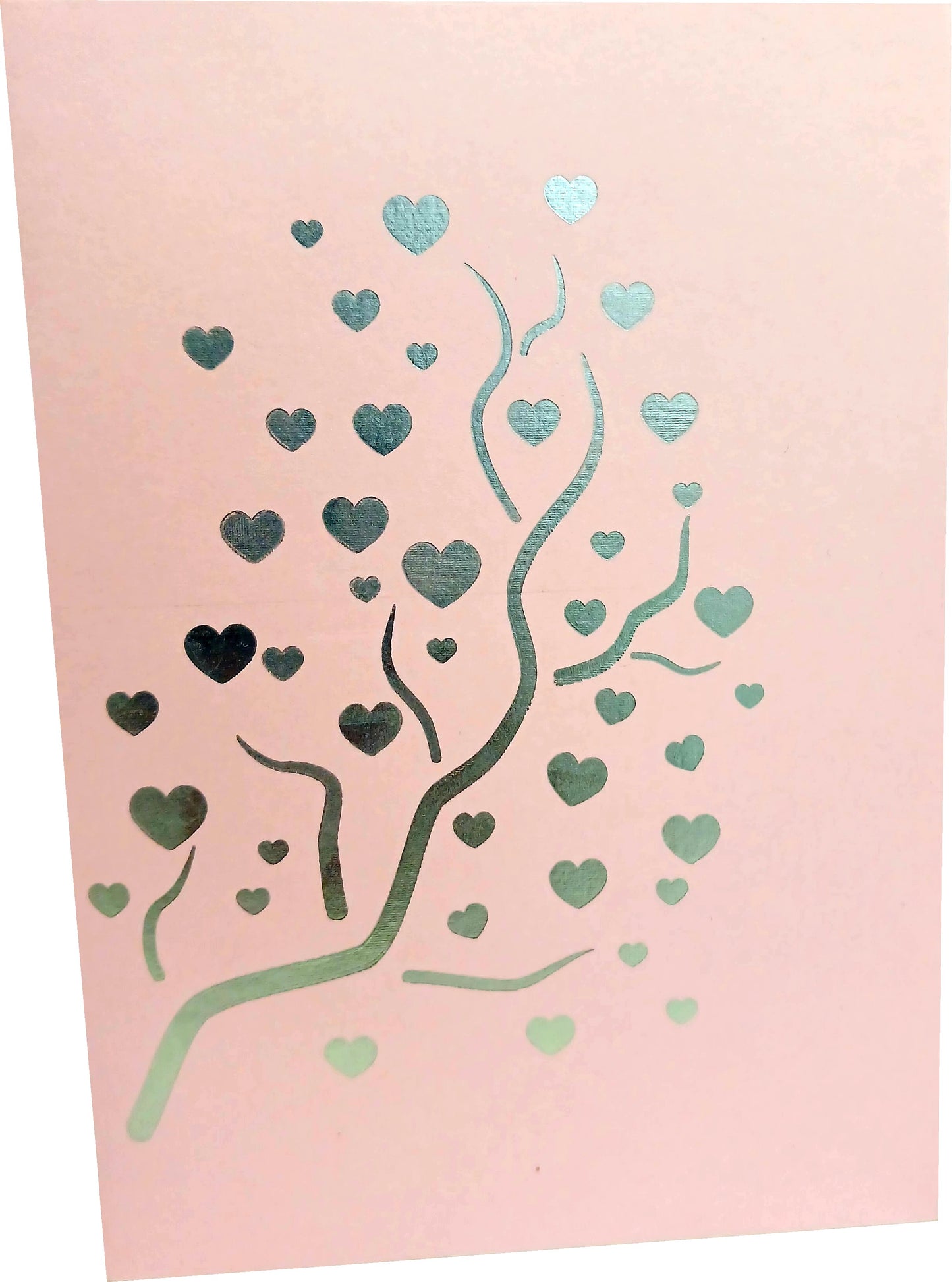 Pink Love Tree With Hearts 3D Pop-Up Greetings Card