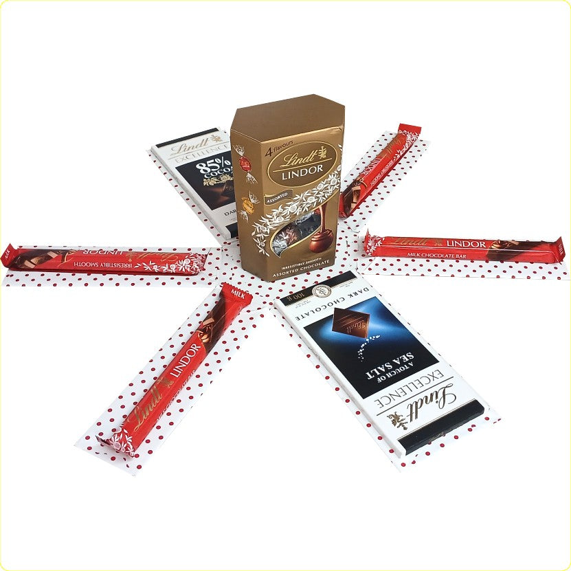 Dark & Sweet Swiss 1-layer chocolate gift box | Pop-Up Gift Hamper