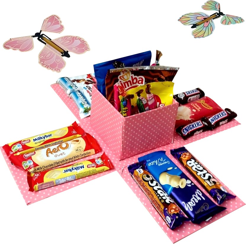 Petal Pop | Butterfly & Snack Explosion Box | Gift Hamper