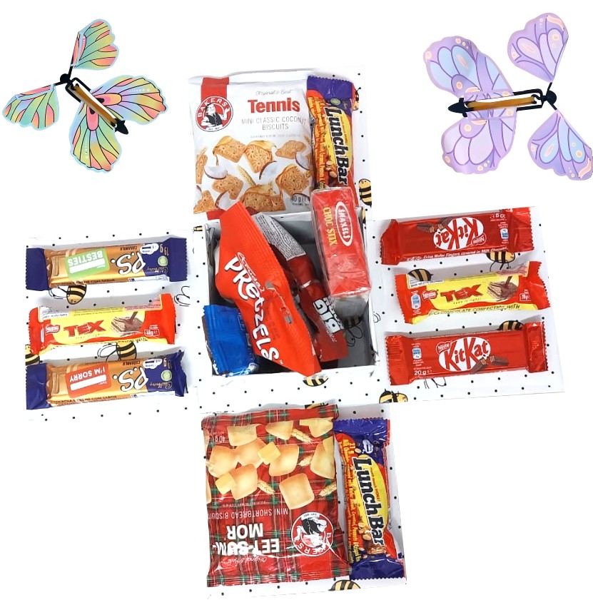 Bumble Pop | Butterfly & Snack Explosion Box | Gift Hamper