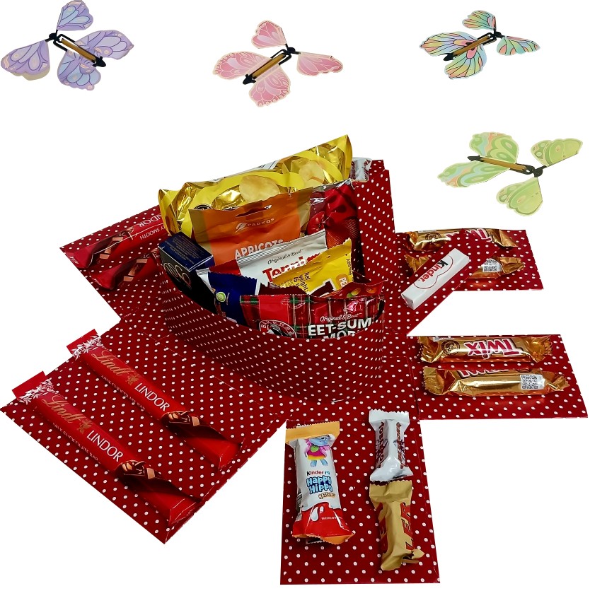 Fluttering Heart | Butterfly And Snack Explosion Box | Gift Hamer