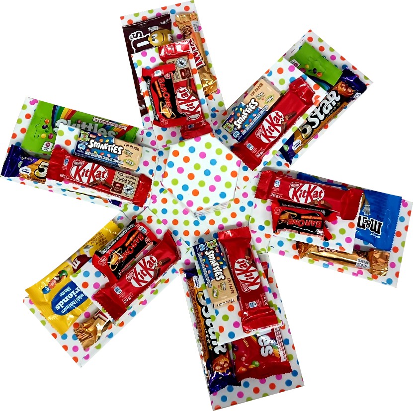 Hex of Happiness Mini | 3-Layer Sweet & Chocolate Explosion Box | Gift Hamper