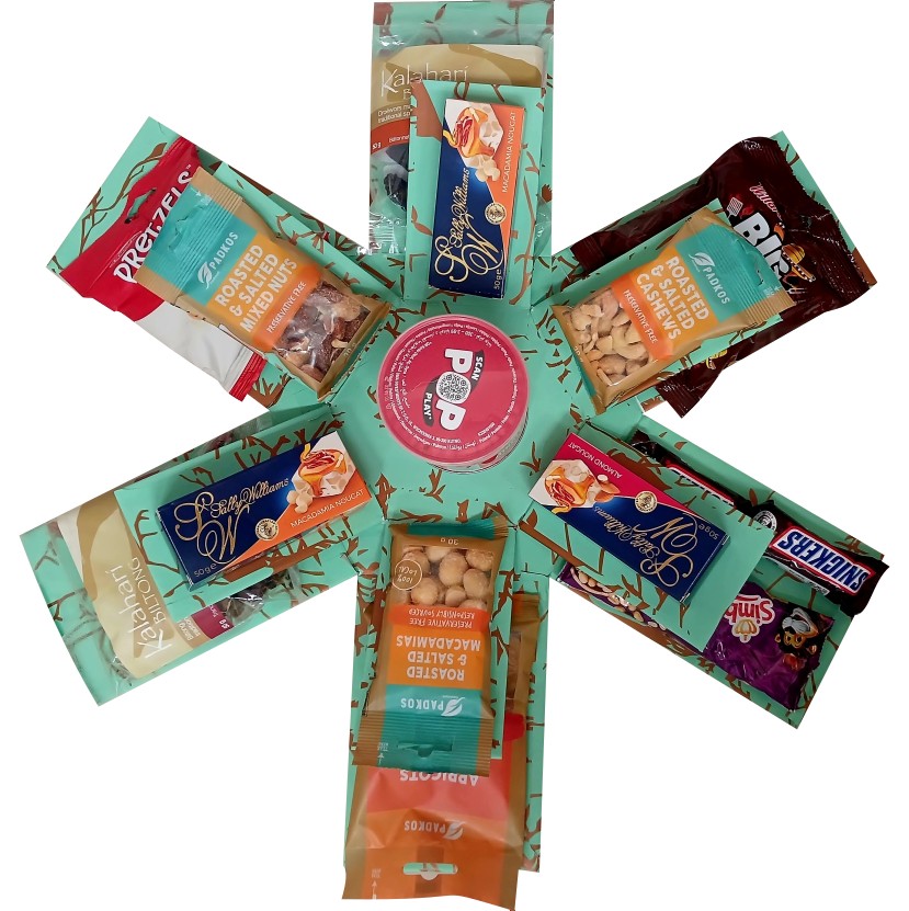Biltong and Savoury Snacks Mini | 2-layer Explosion Box | Gift Hamper