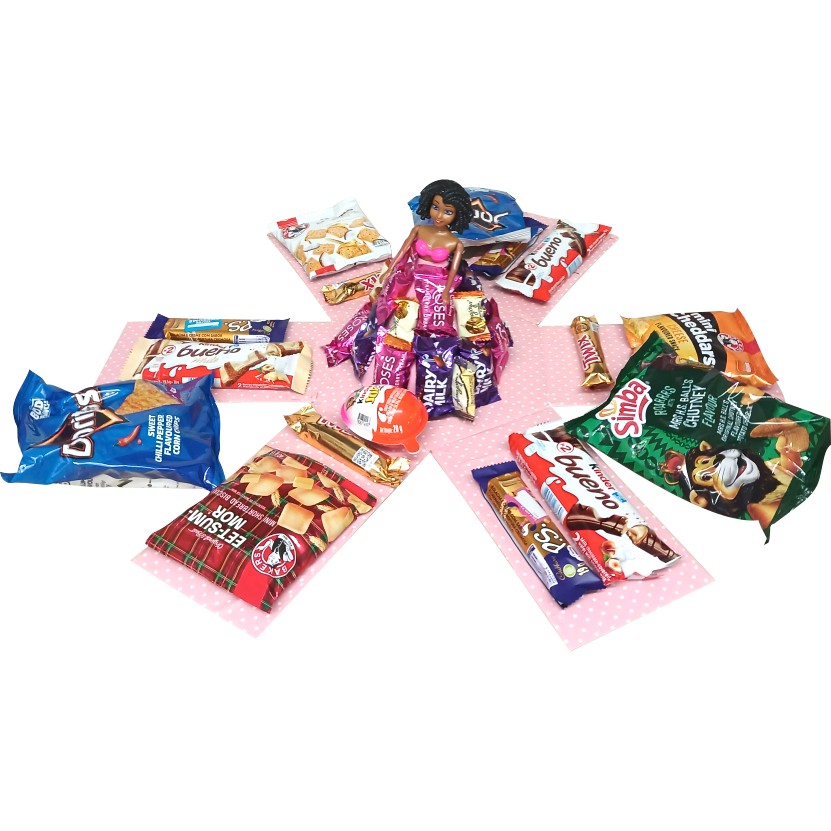 Sweet Mermaid 2-layer toy and chocolate gift box | Pop-Up Gift Hamper
