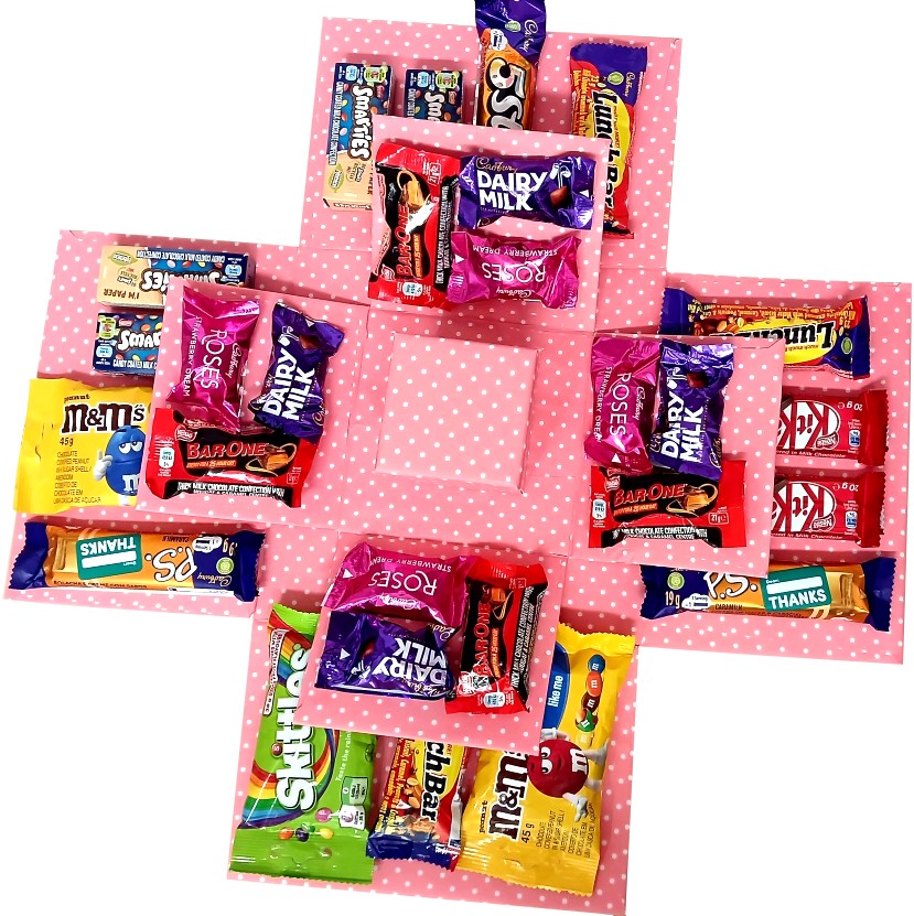 Petal Pop Mini | 3-layer Chocolate Explosion Box |Gift Hamper