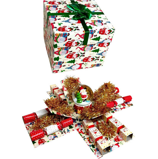 Deluxe Christmas Reveal 2 Layer Explosion Box | Pop-Up Gift Hamper