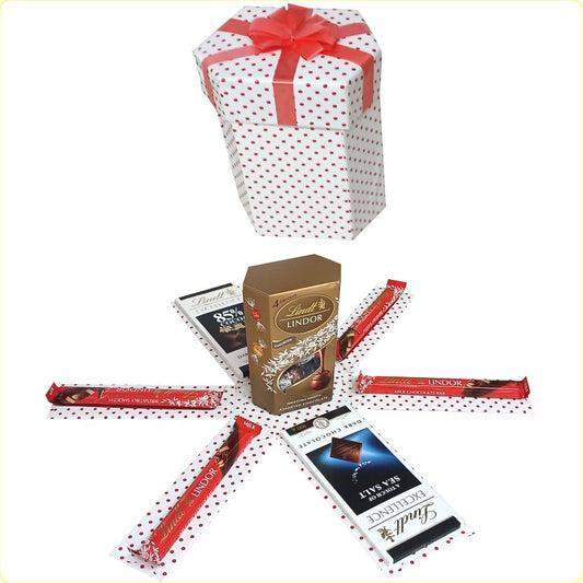 Dark & Sweet Swiss 1-layer chocolate gift box | Pop-Up Gift Hamper