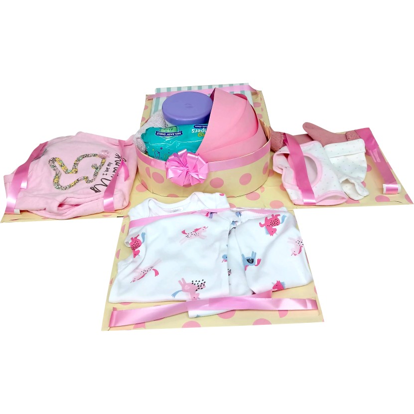 Pink Princess | Cradle Baby Shower Explosion Box | Pop-Up Gift Hamper